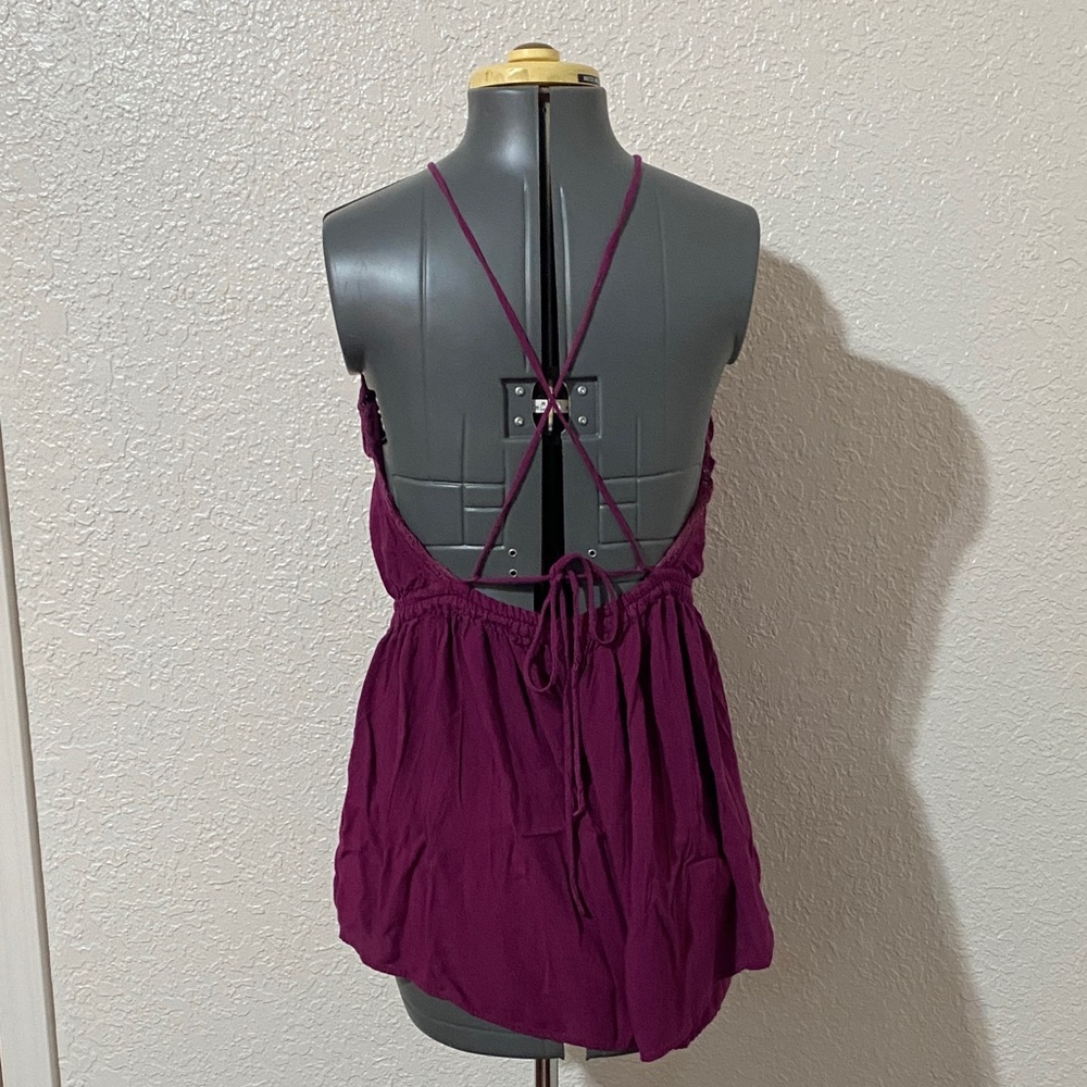Free People Purple Halter Jumpsuit